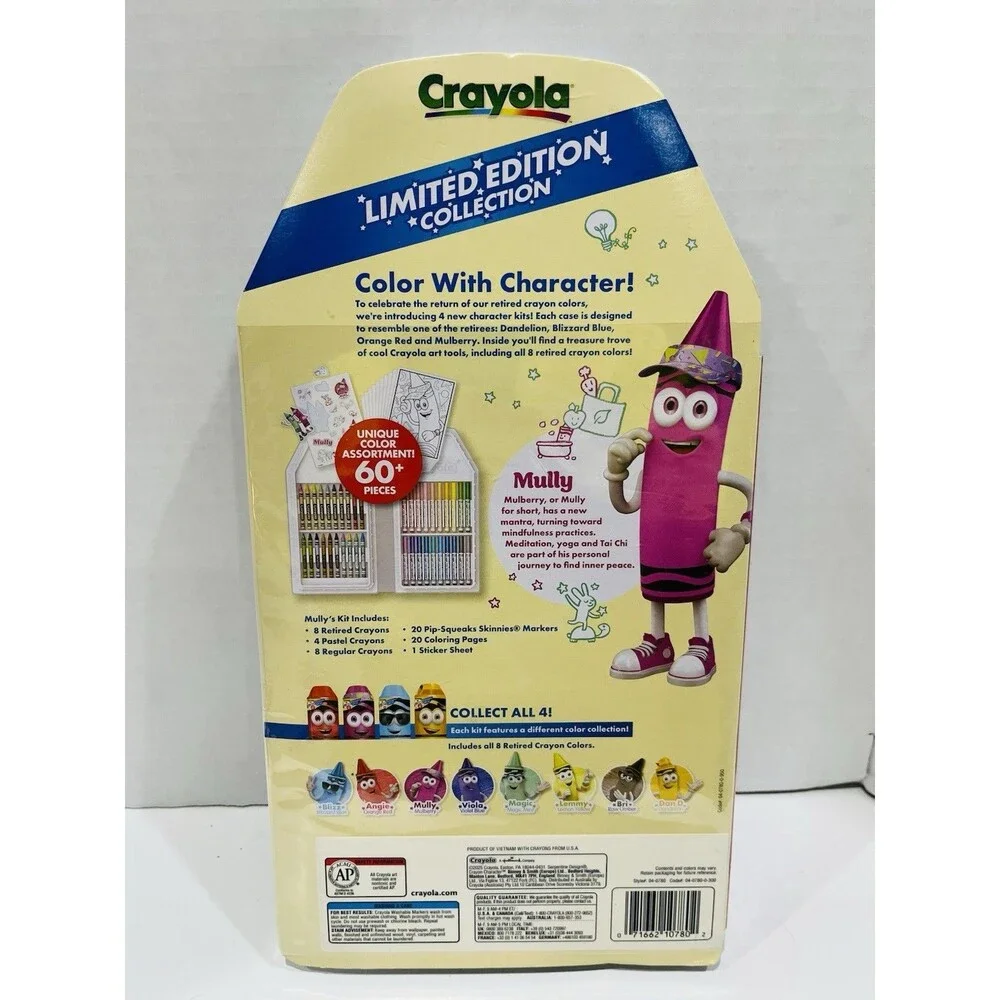 2025 CRAYOLA Limited Edition Retired Colors Art Set New Release 60 Pieces Mully